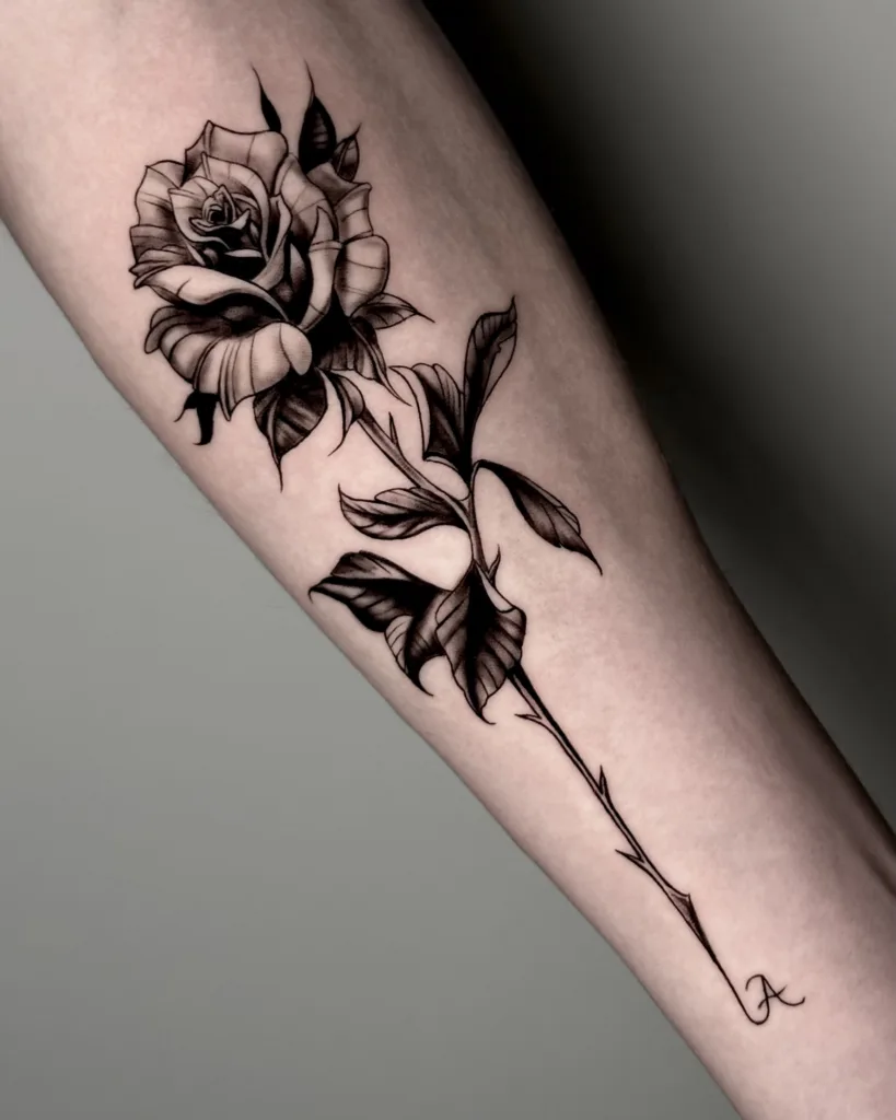 Roses and Names: Love etched in ink