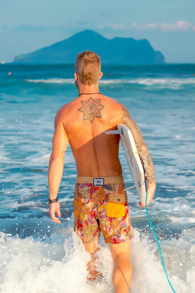 surfing after a tattoo